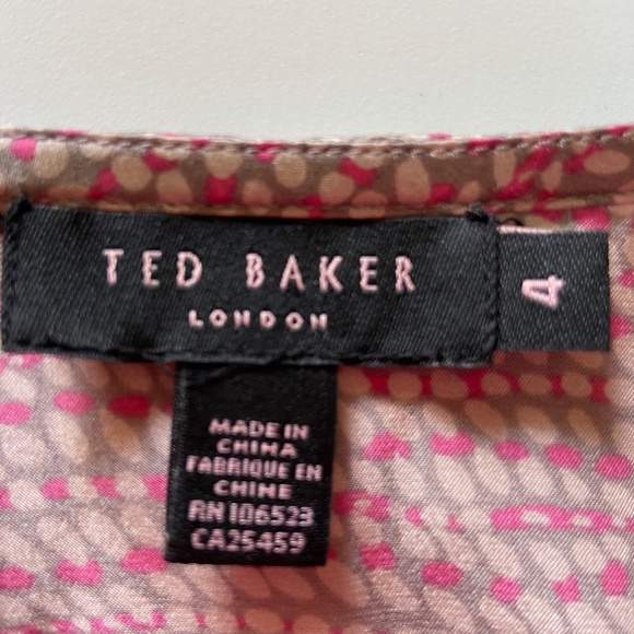 Ted Baker Silk Tank Shell Shirt Top Blouse Size 4 - Picture 4 of 8